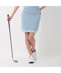 FILA GOLF/フィラゴルフ 軽量ニット ロゴジャガード ハイウエストスカート ゴルフウェア