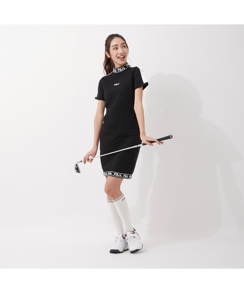 FILA GOLF(フィラゴルフ )の「FILA GOLF/フィラゴルフ 軽量ニット ロゴジャガード ハイウエストスカート ゴルフウェア(スカート・レディース・ホワイト/ブラック/ブルー/ライトピンク・LL/S/L/M)」の19枚目の写真
