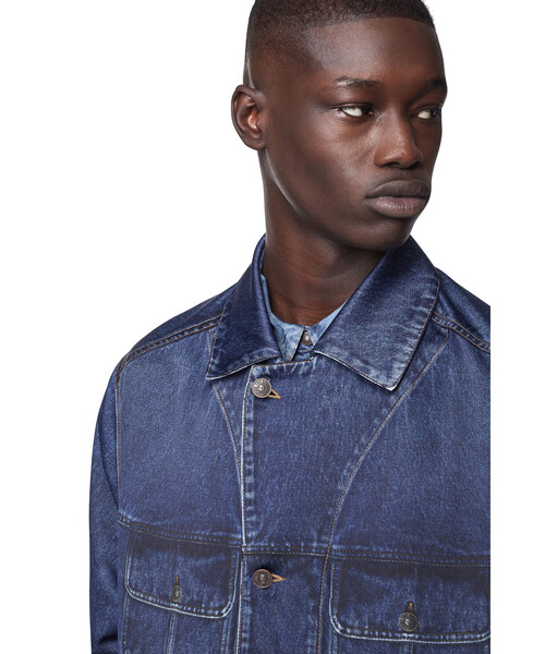 DIESEL（ディーゼル）の「メンズ ロング コート デニムプリント（ステンカラーコート・メンズ・インディゴブルー・SMALL/X-SMALL）」の12枚目の写真