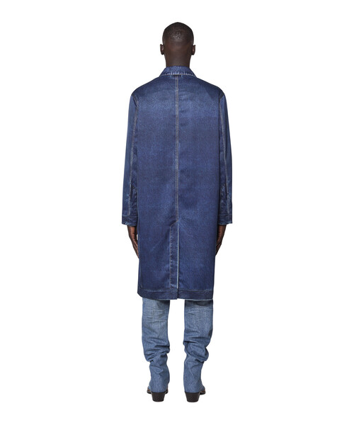 DIESEL（ディーゼル）の「メンズ ロング コート デニムプリント（ステンカラーコート・メンズ・インディゴブルー・SMALL/X-SMALL）」の15枚目の写真