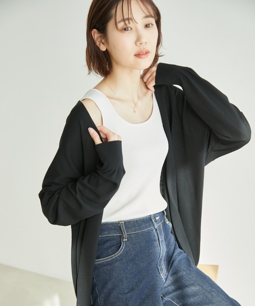 ROPE' PICNIC(ロペピクニック)の「スクエアネックニットタンクトップ(タンクトップ・レディース・ライトグレー/ブラック/ブラウン系その他2・38)」の2枚目の写真