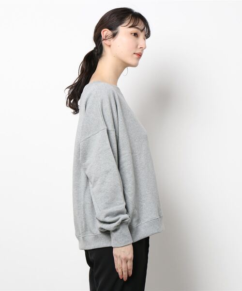 DouDou（ドゥドゥ）の「スウェットプルオーバー（Tシャツ/カットソー・レディース・ホワイト/チャコールグレー/グレー/ピンク/バイオレット/ブルー・FREE）」の7枚目の写真