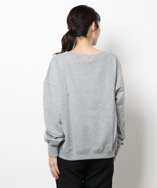 DouDou（ドゥドゥ）の「スウェットプルオーバー（Tシャツ/カットソー・レディース・ホワイト/チャコールグレー/グレー/ピンク/バイオレット/ブルー・FREE）」の8枚目の写真