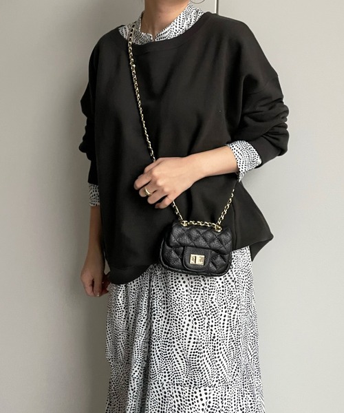 DouDou（ドゥドゥ）の「スウェットプルオーバー（Tシャツ/カットソー・レディース・ホワイト/チャコールグレー/グレー/ピンク/バイオレット/ブルー・FREE）」の3枚目の写真