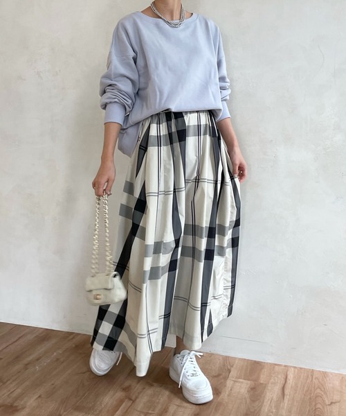 DouDou（ドゥドゥ）の「スウェットプルオーバー（Tシャツ/カットソー・レディース・ホワイト/チャコールグレー/グレー/ピンク/バイオレット/ブルー・FREE）」の10枚目の写真