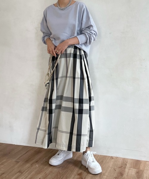 DouDou（ドゥドゥ）の「スウェットプルオーバー（Tシャツ/カットソー・レディース・ホワイト/チャコールグレー/グレー/ピンク/バイオレット/ブルー・FREE）」の12枚目の写真