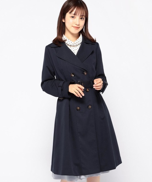 MISCH MASCH（ミッシュマッシュ）の「ベーシックトレンチコート（トレンチコート・レディース・ネイビー/ベージュ・MEDIUM）」の2枚目の写真
