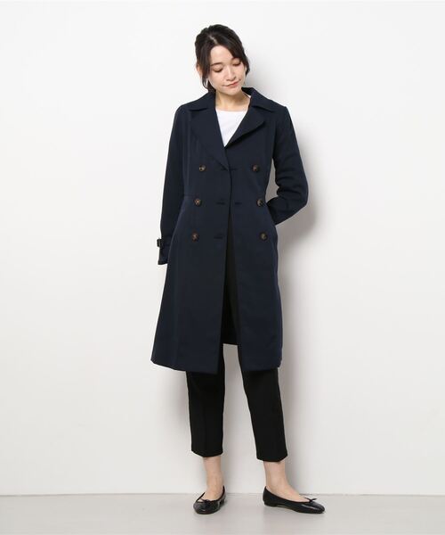 MISCH MASCH（ミッシュマッシュ）の「ベーシックトレンチコート（トレンチコート・レディース・ネイビー/ベージュ・MEDIUM）」の15枚目の写真
