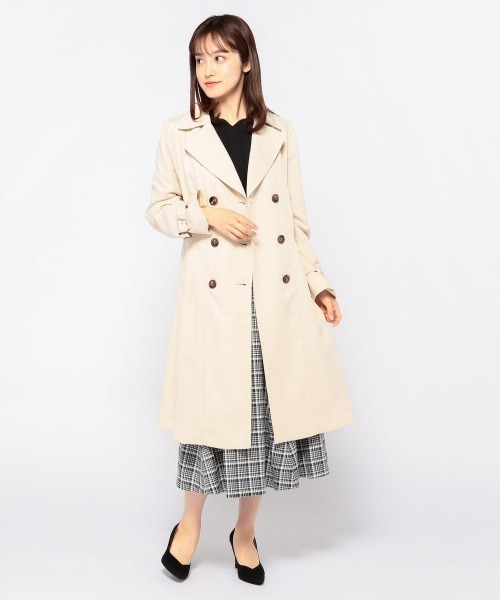 MISCH MASCH（ミッシュマッシュ）の「ベーシックトレンチコート（トレンチコート・レディース・ネイビー/ベージュ・MEDIUM）」の6枚目の写真