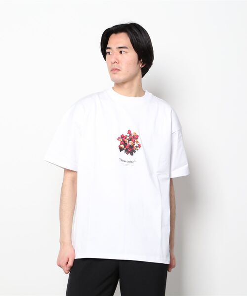 A4A（エーフォーエー）の「A4A/エーフォーエー/C.FLOWER SST（Tシャツ/カットソー・メンズ・ホワイト/ブラック・FREE）」の5枚目の写真