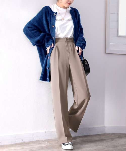 classicalelf(クラシカルエルフ)の「センタープレスタック入りストレッチセミワイドパンツ/カラースラックス(その他パンツ・メンズ・ブラック/ライトベージュ/ベージュ系その他/グリーン系その他/ホワイト系その他/グレー系その他・MEDIUM/LARGE/X-LARGE/SMALL)」の12枚目の写真