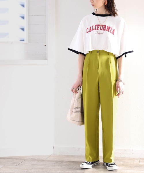 classicalelf(クラシカルエルフ)の「センタープレスタック入りストレッチセミワイドパンツ/カラースラックス(その他パンツ・メンズ・ブラック/ライトベージュ/ベージュ系その他/グリーン系その他/ホワイト系その他/グレー系その他・MEDIUM/LARGE/X-LARGE/SMALL)」の8枚目の写真