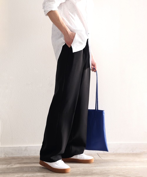 classicalelf(クラシカルエルフ)の「センタープレスタック入りストレッチセミワイドパンツ/カラースラックス(その他パンツ・メンズ・ブラック/ライトベージュ/ベージュ系その他/グリーン系その他/ホワイト系その他/グレー系その他・MEDIUM/LARGE/X-LARGE/SMALL)」の17枚目の写真