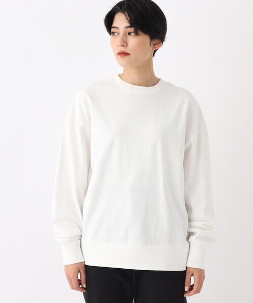 OPAQUE.CLIP（オペークドットクリップ）の「◆【大草直子さんコラボ】スウェット風トップス（Tシャツ/カットソー・レディース・ブルー/ベビーピンク/ホワイト系/グリーン系・40/38/36）」の5枚目の写真