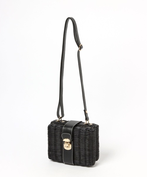 Andemiu（アンデミュウ）の「ラタンスクエアショルダー277890（ショルダーバッグ・レディース・ブラック/オフホワイト・FREE）」の20枚目の写真