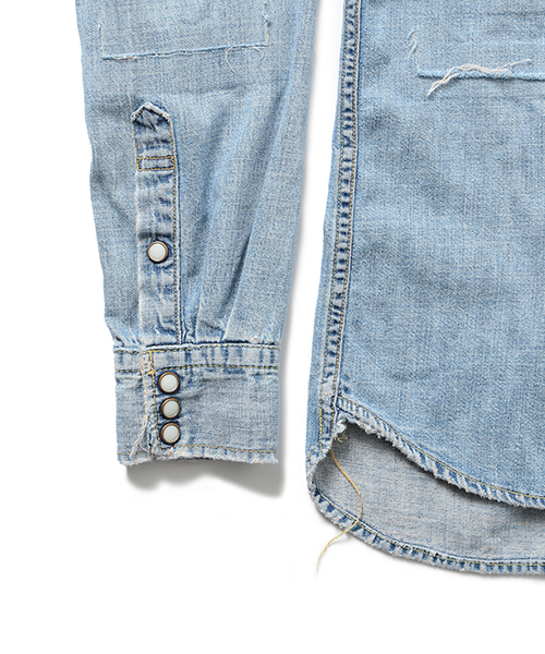 BEAMS PLUS(ビームスプラス)の「◎REMI RELIEF / デニムウエスタンシャツ ナチュラル加工 USA(シャツ/ブラウス・メンズ・ブルー系その他・SMALL/MEDIUM/LARGE/X-LARGE)」の9枚目の写真