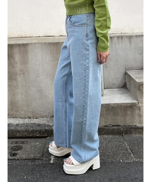 ENVYM(アンビー)の「ハイウエストデニムPT(デニムパンツ・レディース・ブラック/ブルー・S/M)」の14枚目の写真