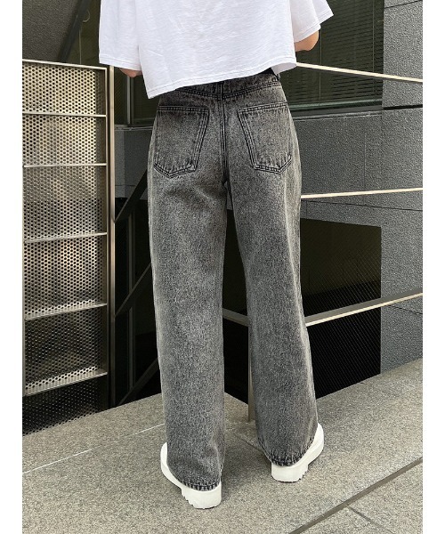 ENVYM(アンビー)の「ハイウエストデニムPT(デニムパンツ・レディース・ブラック/ブルー・S/M)」の12枚目の写真