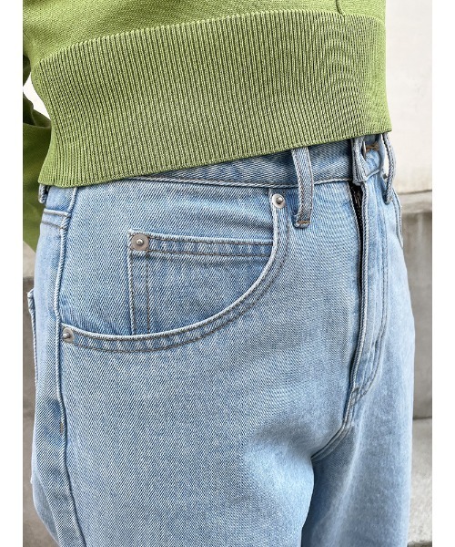 ENVYM(アンビー)の「ハイウエストデニムPT(デニムパンツ・レディース・ブラック/ブルー・S/M)」の10枚目の写真