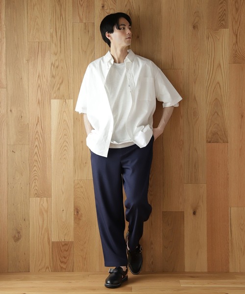 niko and...(ニコアンド)の「スタンダードテック5分袖シャツ(シャツ/ブラウス・メンズ・ホワイト/サックスブルー・SMALL/MEDIUM/LARGE)」の13枚目の写真