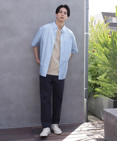 niko and...(ニコアンド)の「スタンダードテック5分袖シャツ(シャツ/ブラウス・メンズ・ホワイト/サックスブルー・SMALL/MEDIUM/LARGE)」の5枚目の写真