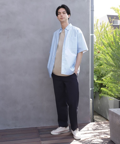 niko and...(ニコアンド)の「スタンダードテック5分袖シャツ(シャツ/ブラウス・メンズ・ホワイト/サックスブルー・SMALL/MEDIUM/LARGE)」の8枚目の写真