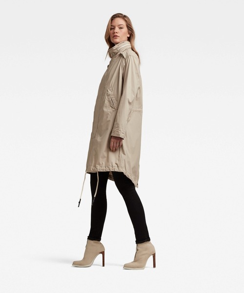 G-STAR（ジースター）の「FISHTAIL PARKA/ミリタリー（モッズコート・レディース・ライトベージュ・SMALL/MEDIUM/X-SMALL）」の2枚目の写真