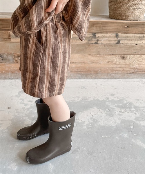 aimoha（アイモハ）の「aimoha-KIDS- 子供服　ストライプ柄半袖トップスハーフパンツセットアップ (SS)（セットアップ・キッズ・ネイビー/ブラウン・90/100/110/120/80/130）」の18枚目の写真