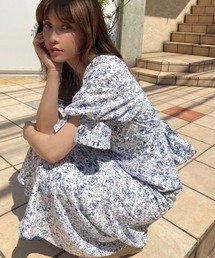 one after another NICE CLAUP | Sサイズあり　花柄ロングワンピース(ワンピース)