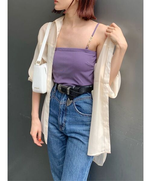 EVRIS(エヴリス)の「シアーオーバーシャツ(シャツ/ブラウス・レディース・ホワイト/ブラック/ブルー/その他1・FREE)」の2枚目の写真