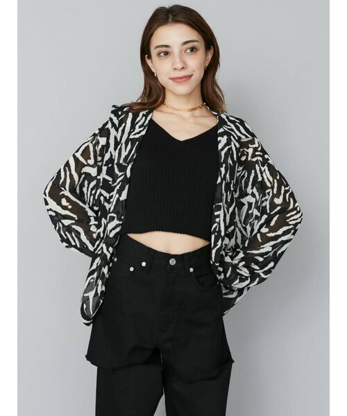 EVRIS(エヴリス)の「シアーオーバーシャツ(シャツ/ブラウス・レディース・ホワイト/ブラック/ブルー/その他1・FREE)」の7枚目の写真