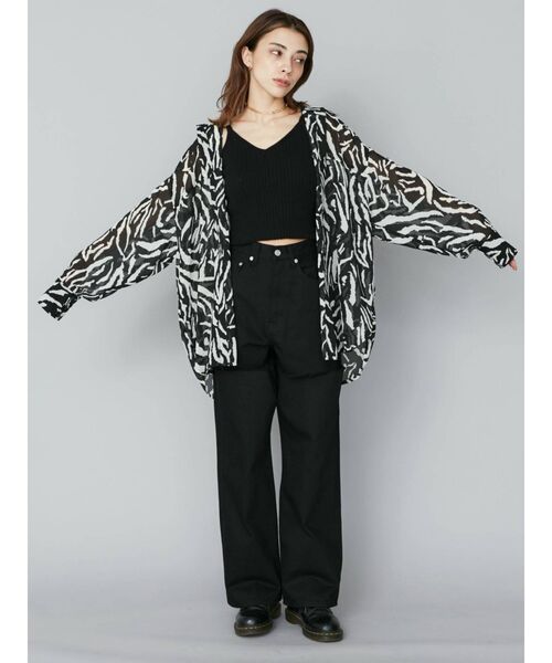 EVRIS(エヴリス)の「シアーオーバーシャツ(シャツ/ブラウス・レディース・ホワイト/ブラック/ブルー/その他1・FREE)」の11枚目の写真