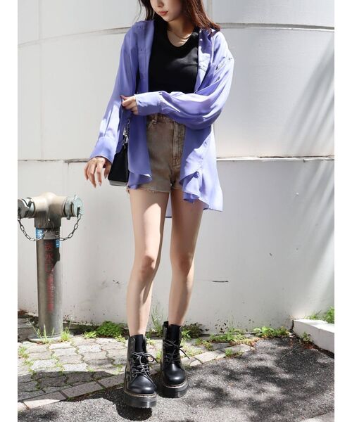 EVRIS(エヴリス)の「シアーオーバーシャツ(シャツ/ブラウス・レディース・ホワイト/ブラック/ブルー/その他1・FREE)」の16枚目の写真