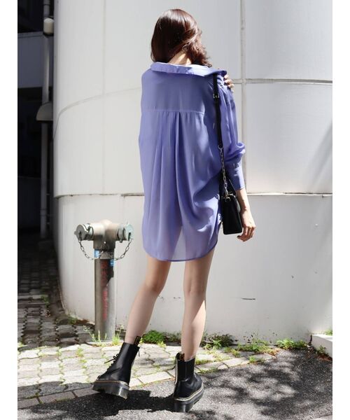 EVRIS(エヴリス)の「シアーオーバーシャツ(シャツ/ブラウス・レディース・ホワイト/ブラック/ブルー/その他1・FREE)」の17枚目の写真