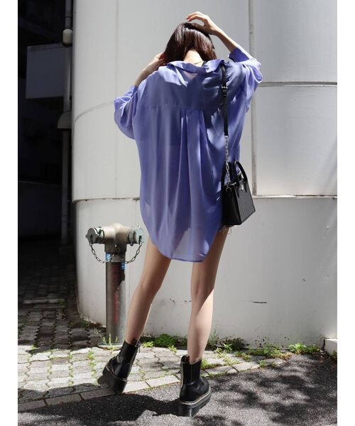 EVRIS(エヴリス)の「シアーオーバーシャツ(シャツ/ブラウス・レディース・ホワイト/ブラック/ブルー/その他1・FREE)」の18枚目の写真