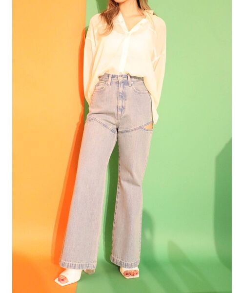 EVRIS(エヴリス)の「シアーオーバーシャツ(シャツ/ブラウス・レディース・ホワイト/ブラック/ブルー/その他1・FREE)」の20枚目の写真