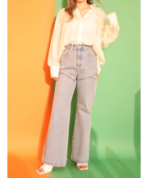 EVRIS(エヴリス)の「シアーオーバーシャツ(シャツ/ブラウス・レディース・ホワイト/ブラック/ブルー/その他1・FREE)」の21枚目の写真