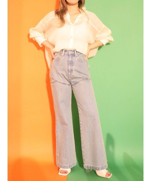 EVRIS(エヴリス)の「シアーオーバーシャツ(シャツ/ブラウス・レディース・ホワイト/ブラック/ブルー/その他1・FREE)」の22枚目の写真