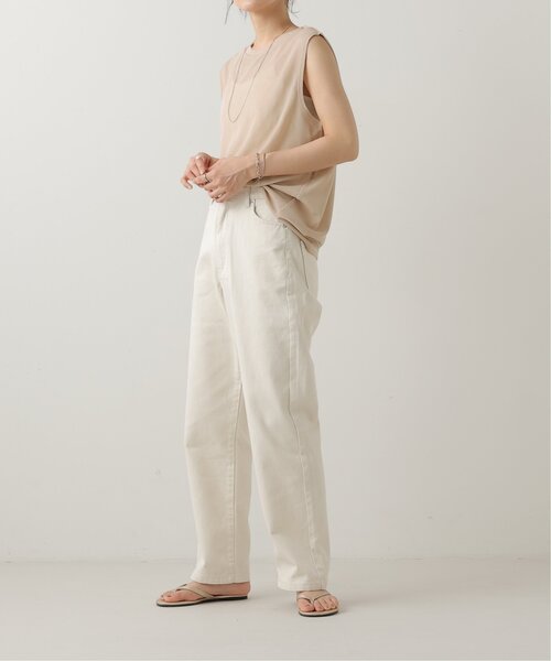 frames RAY CASSIN（フレームスレイカズン）の「シアー ボックスタンクトップ（Tシャツ/カットソー・レディース・ブラック/オフホワイト/ピンク/グリーン・FREE）」の21枚目の写真