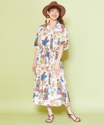 チャイハネ | 【チャイハネ】フリダノアロハシャツワンピース(シャツワンピース)