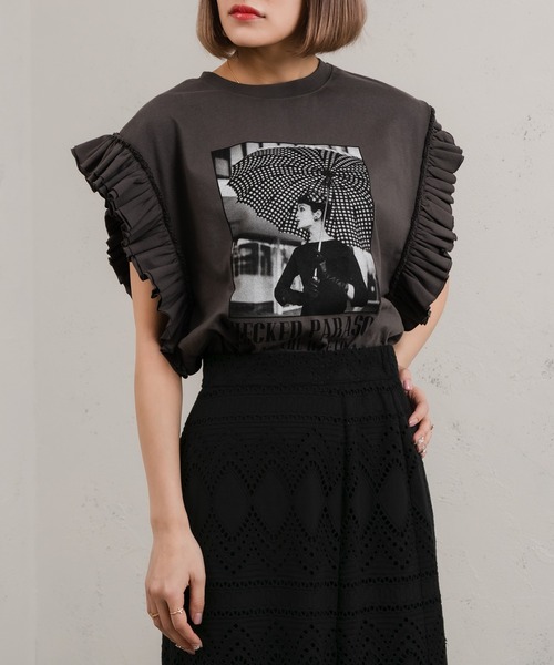 GOOD ROCK SPEED(グッドロックスピード)の「【GOOD ROCK SPEED】PARASOLフォトT(Tシャツ/カットソー・レディース・ホワイト/ブラック・FREE)」の11枚目の写真