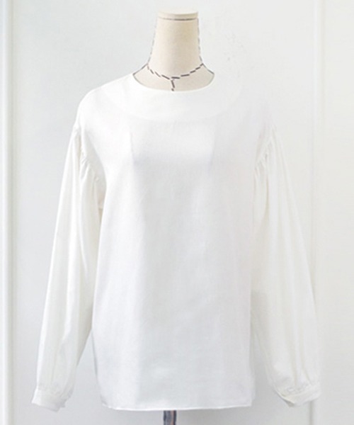 Dream garden(ドリームガーデン)の「YUGA ボリュームスリーブ ルーズシルエットシャツ(Tシャツ/カットソー・レディース・ホワイト・S/M/L/XL)」の13枚目の写真