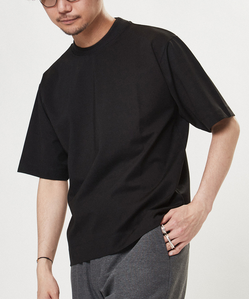 EDIFICE(エディフィス)の「ジャガードネック Tシャツ(Tシャツ/カットソー・メンズ・ホワイト/ブラック/ベージュ/モスグリーン/ホワイト系その他/ブラウン系その他・MEDIUM/LARGE)」の3枚目の写真