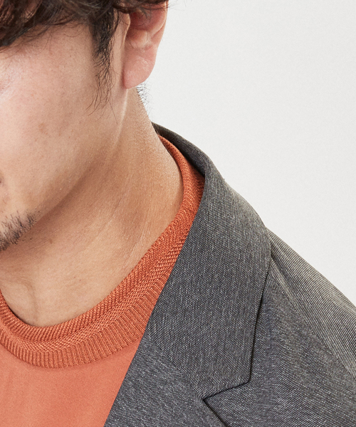 EDIFICE(エディフィス)の「ジャガードネック Tシャツ(Tシャツ/カットソー・メンズ・ホワイト/ブラック/ベージュ/モスグリーン/ホワイト系その他/ブラウン系その他・MEDIUM/LARGE)」の8枚目の写真