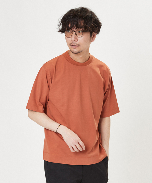 EDIFICE(エディフィス)の「ジャガードネック Tシャツ(Tシャツ/カットソー・メンズ・ホワイト/ブラック/ベージュ/モスグリーン/ホワイト系その他/ブラウン系その他・MEDIUM/LARGE)」の10枚目の写真