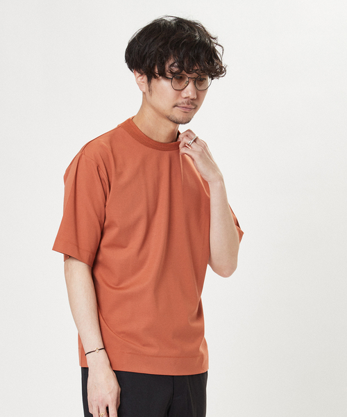EDIFICE(エディフィス)の「ジャガードネック Tシャツ(Tシャツ/カットソー・メンズ・ホワイト/ブラック/ベージュ/モスグリーン/ホワイト系その他/ブラウン系その他・MEDIUM/LARGE)」の11枚目の写真