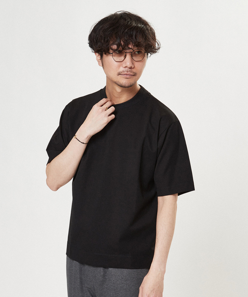 EDIFICE(エディフィス)の「ジャガードネック Tシャツ(Tシャツ/カットソー・メンズ・ホワイト/ブラック/ベージュ/モスグリーン/ホワイト系その他/ブラウン系その他・MEDIUM/LARGE)」の15枚目の写真