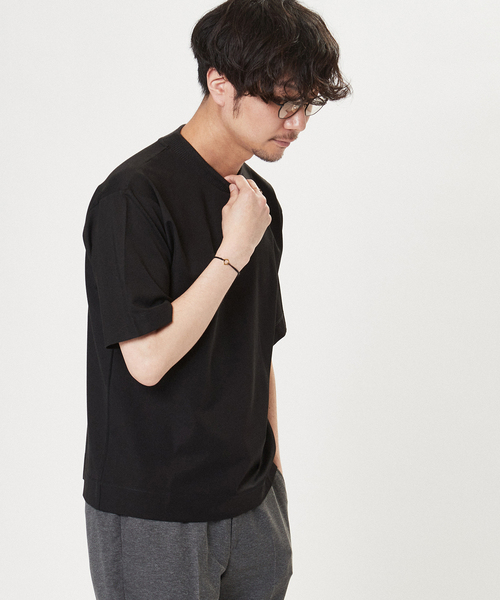 EDIFICE(エディフィス)の「ジャガードネック Tシャツ(Tシャツ/カットソー・メンズ・ホワイト/ブラック/ベージュ/モスグリーン/ホワイト系その他/ブラウン系その他・MEDIUM/LARGE)」の16枚目の写真