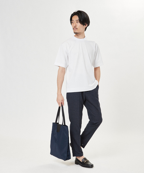 EDIFICE(エディフィス)の「ジャガードネック Tシャツ(Tシャツ/カットソー・メンズ・ホワイト/ブラック/ベージュ/モスグリーン/ホワイト系その他/ブラウン系その他・MEDIUM/LARGE)」の19枚目の写真