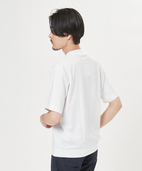 EDIFICE(エディフィス)の「ジャガードネック Tシャツ(Tシャツ/カットソー・メンズ・ホワイト/ブラック/ベージュ/モスグリーン/ホワイト系その他/ブラウン系その他・MEDIUM/LARGE)」の22枚目の写真